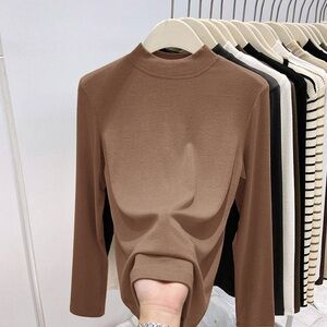 Brown Long Sleeve Women's Top